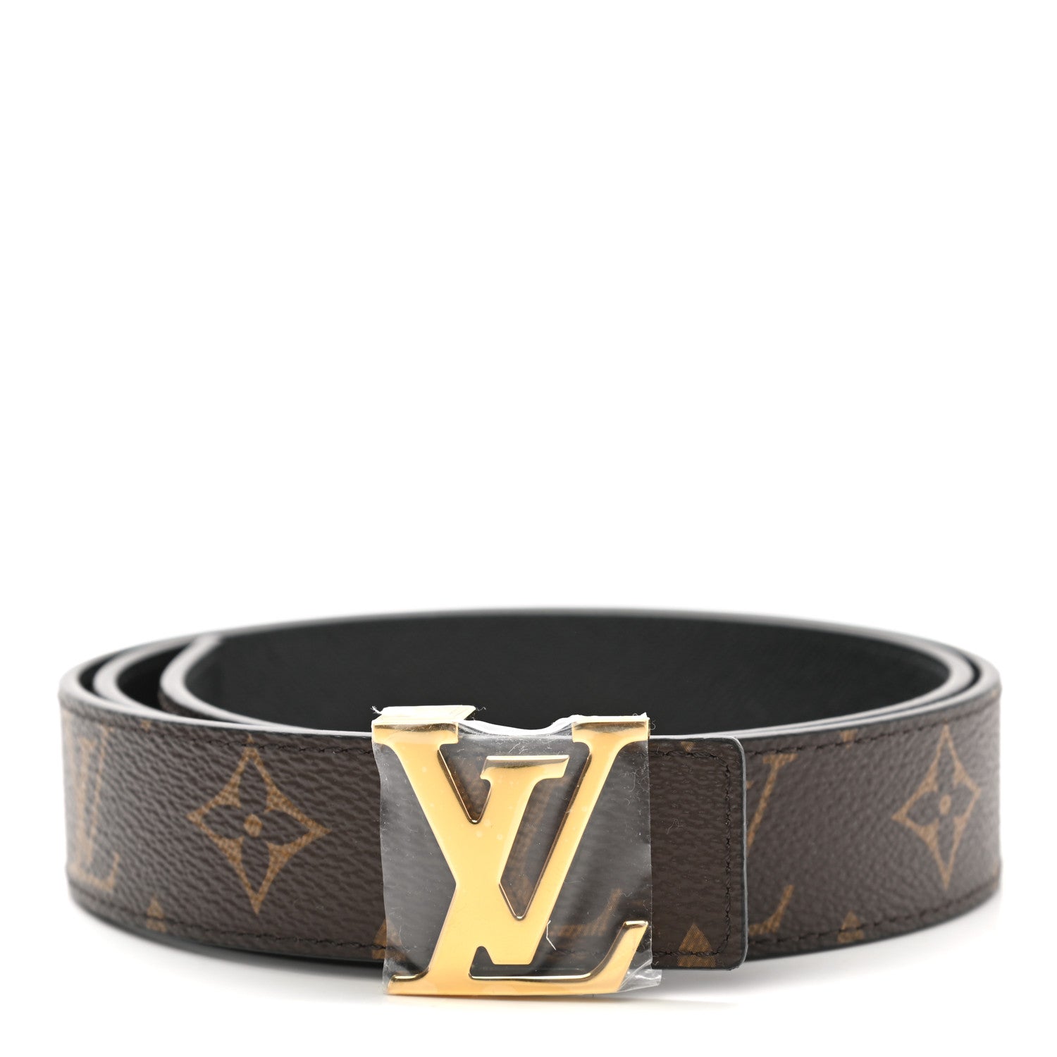 Louis Vuitton Calfskin Monogram 30mm LV Initiales Reversible Belt 80 32 Black 1 of 7