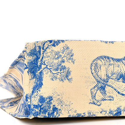 Christian Dior Straw Dioriviera Tote Blue 7 of 8