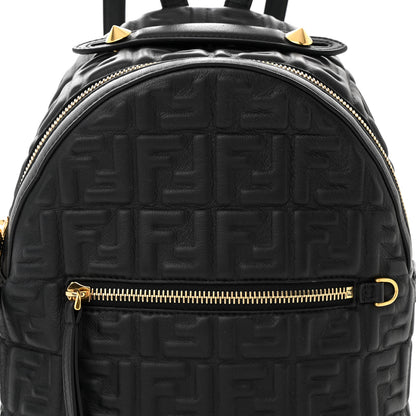 Fendi Nappa FF 1974 Embossed Mini Backpack Black 8 of 10
