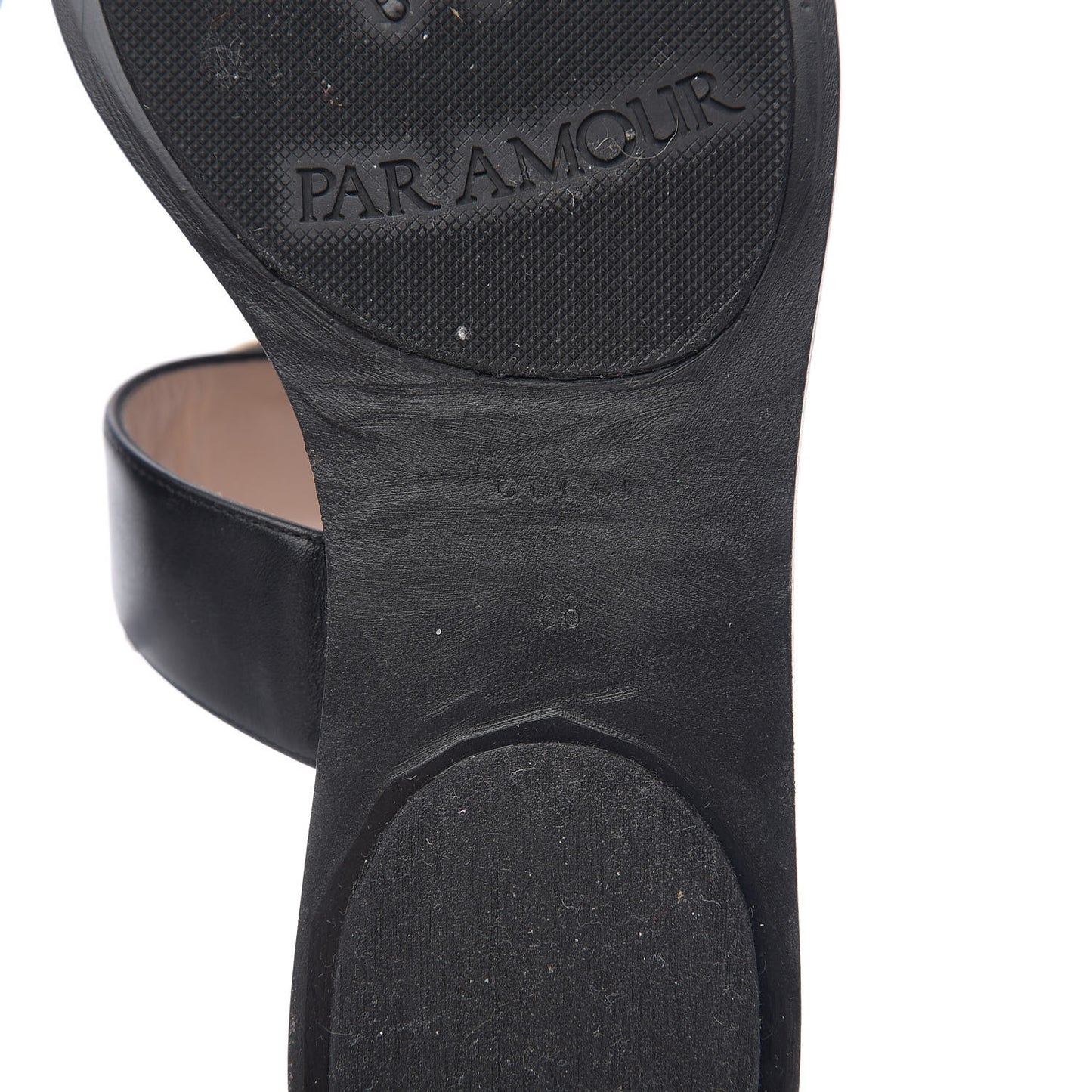 Calfskin GG Marmont Thong Sandals 38 Black