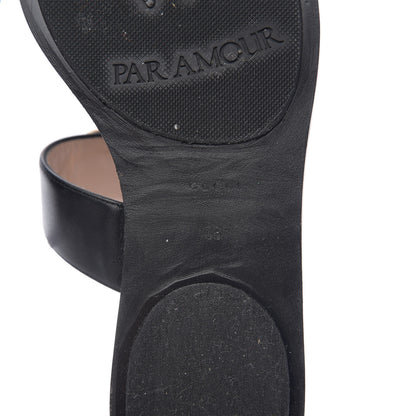 Gucci Calfskin GG Marmont Thong Sandals 38 Black 7 of 9