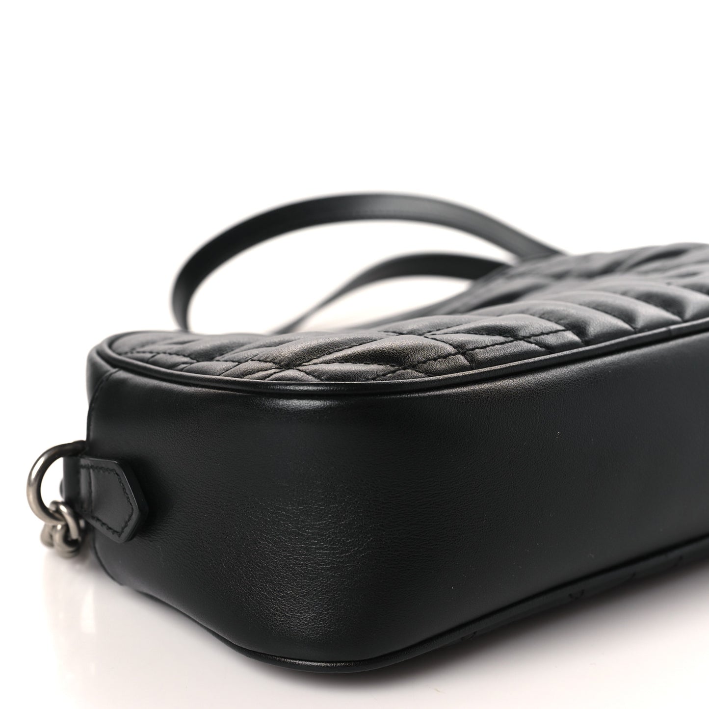 Calfskin Matelasse Aria Small GG Marmont Chain Shoulder Bag Black