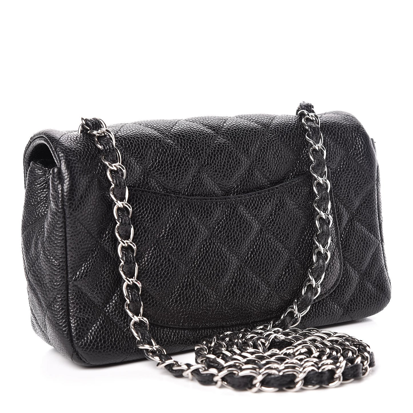 Caviar Quilted Mini Rectangular Flap Black