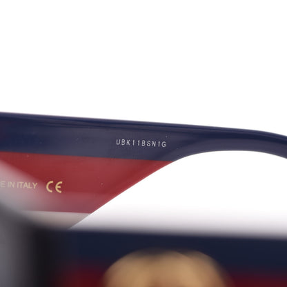 Gucci Acetate Oversized Rectangle Frame Web Sunglasses GG 0276S Black 7 of 10