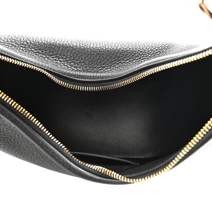 Valentino Garavani Grainy Calfskin Small Vlogo Moon Hobo Bag Black 5 of 10