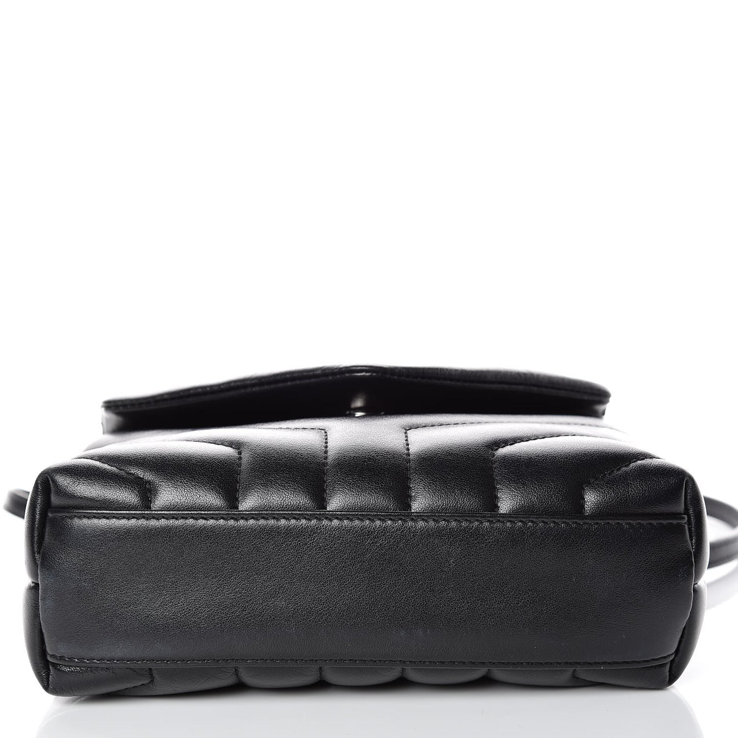 Calfskin Y Quilted Monogram Toy Loulou Crossbody Bag Black