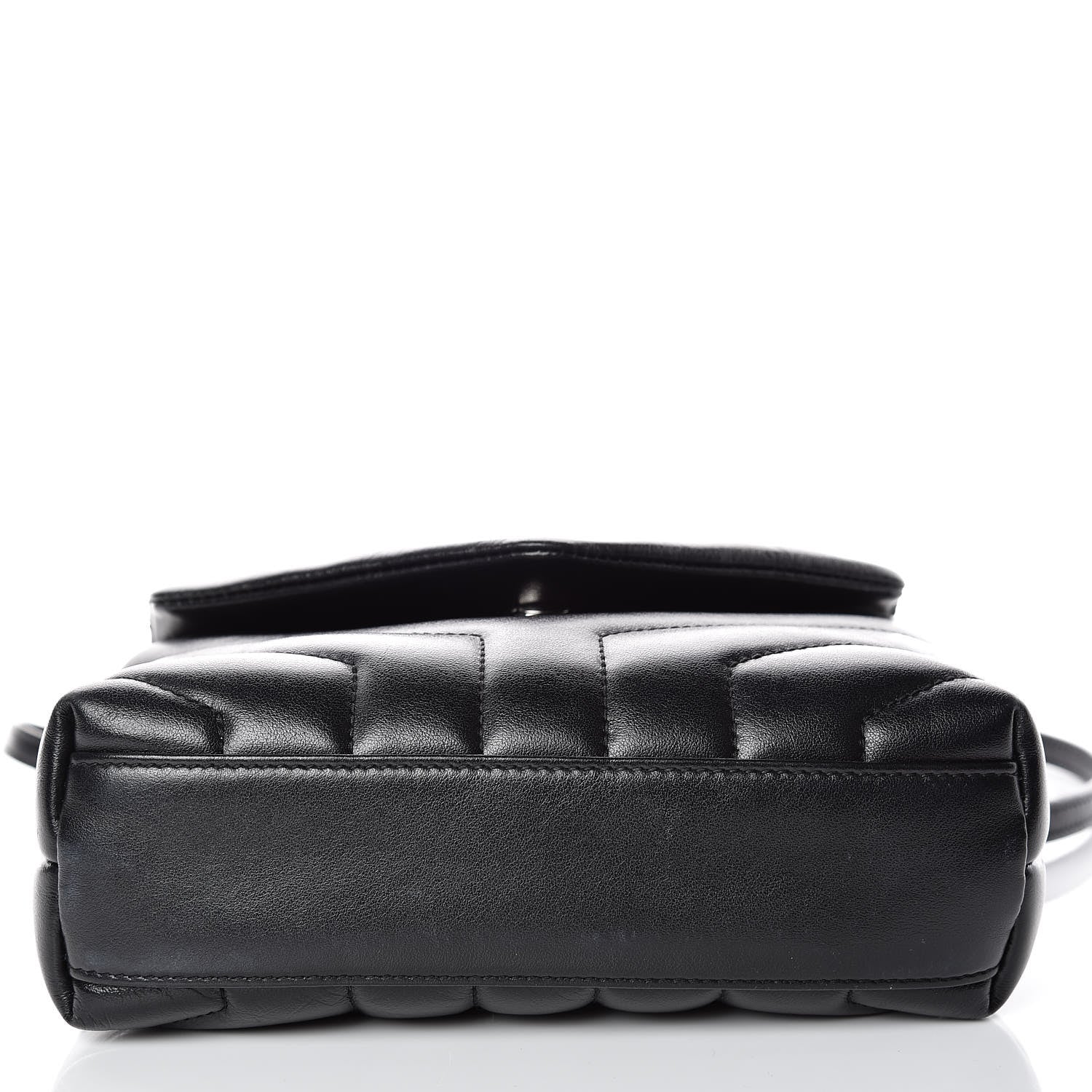 Saint Laurent Calfskin Y Quilted Monogram Toy Loulou Crossbody Bag Black 7 of 12