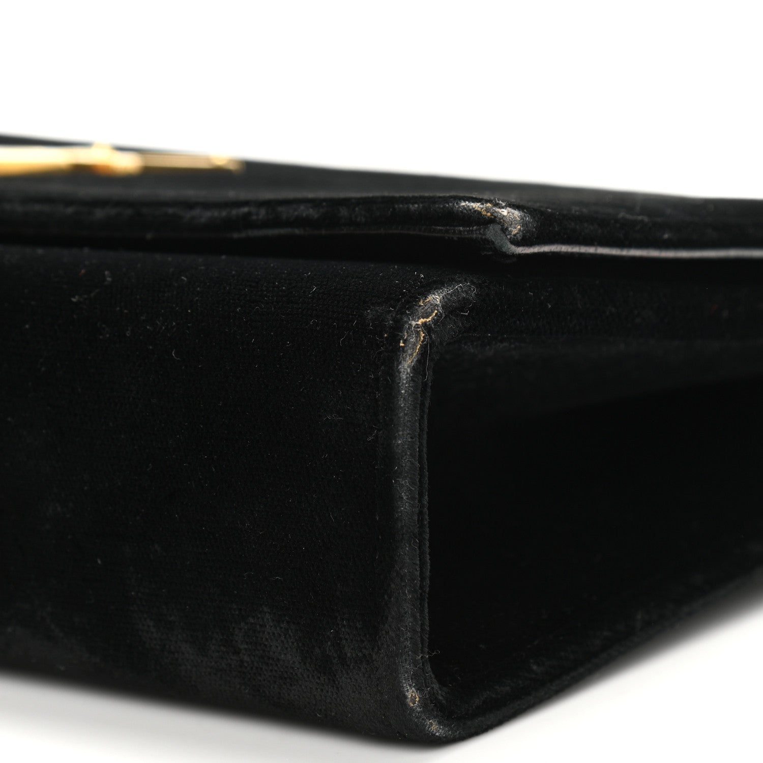 Saint Laurent Velvet Medium Monogram Kate Tassel Shoulder Bag Black 11 of 15
