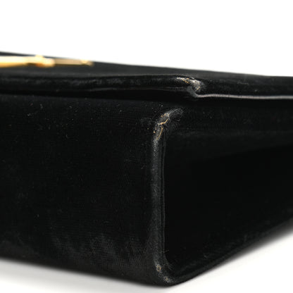 Saint Laurent Velvet Medium Monogram Kate Tassel Shoulder Bag Black 11 of 15