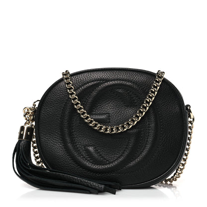 Gucci Pebbled Calfskin Mini Soho Chain Bag Black 1 of 9
