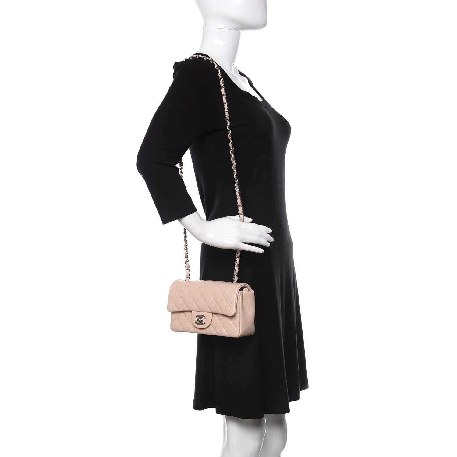 Chanel Caviar Quilted Mini Rectangular Flap Light Pink 2 of 11