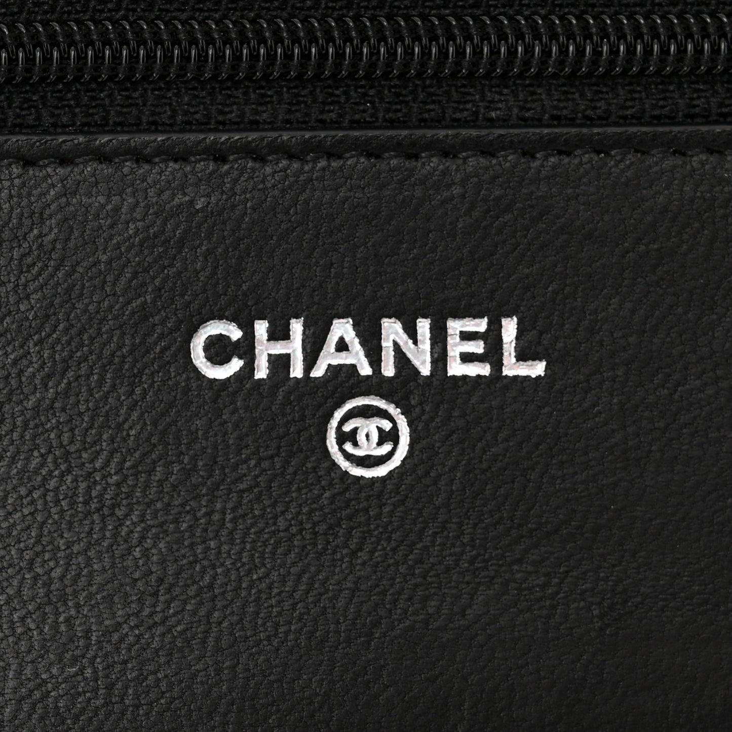 Lambskin Quilted Wallet On Chain WOC Black