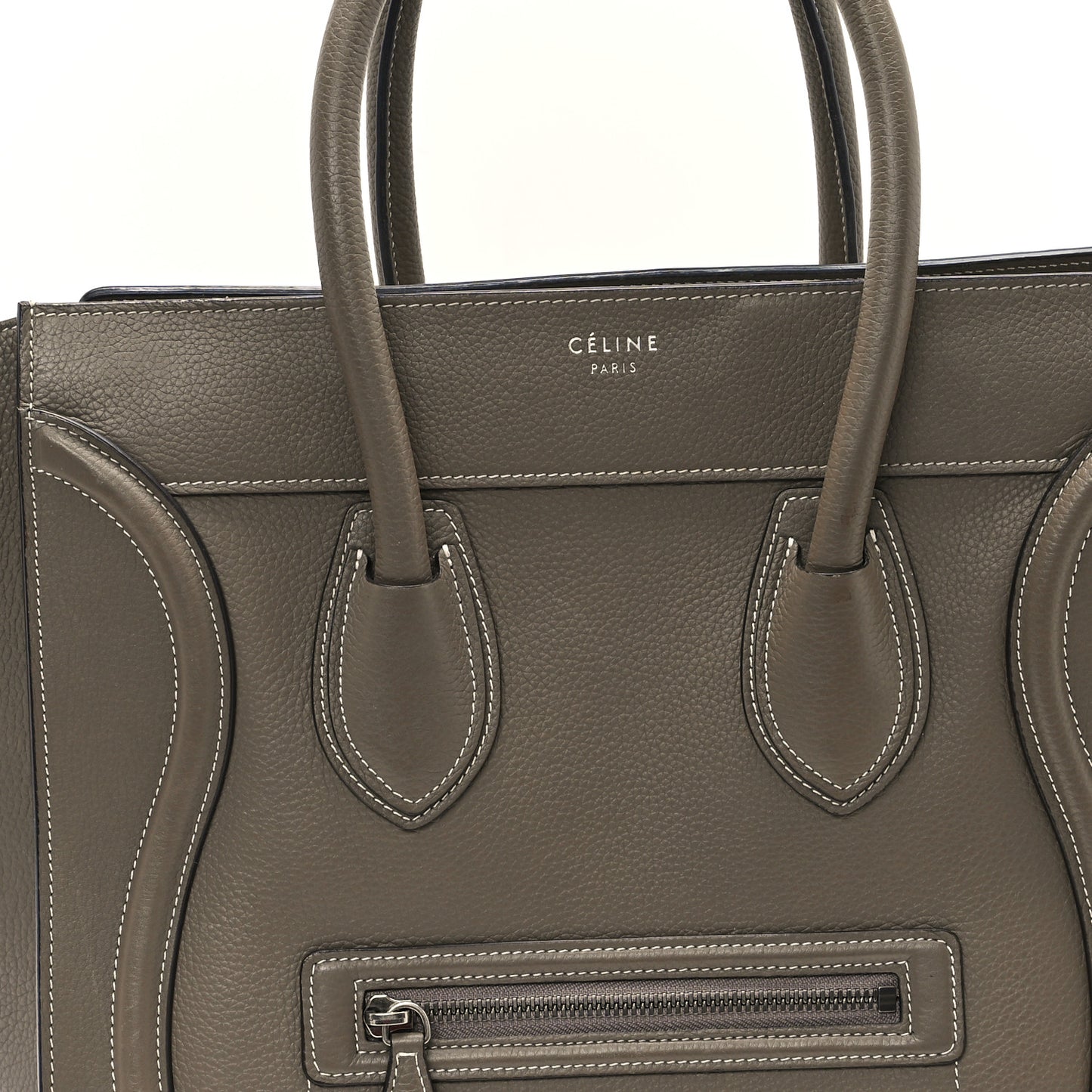 Drummed Calfskin Mini Luggage Souris