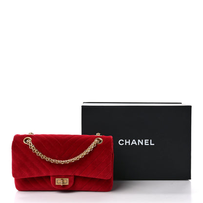 Chanel Velvet Chevron Quilted 2.55 Reissue 225 Flap Red 24 of 24
