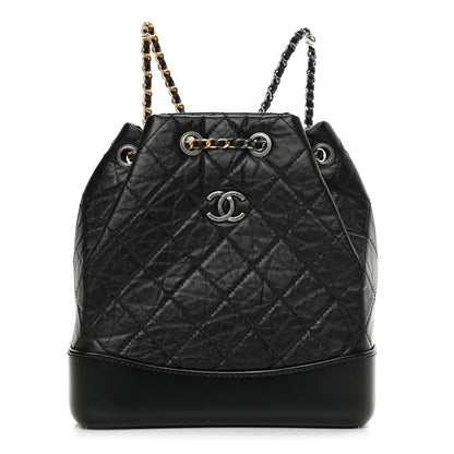 Chanel Aged Calfskin Quilted Small Gabrielle Backpack Black 1 of 12
