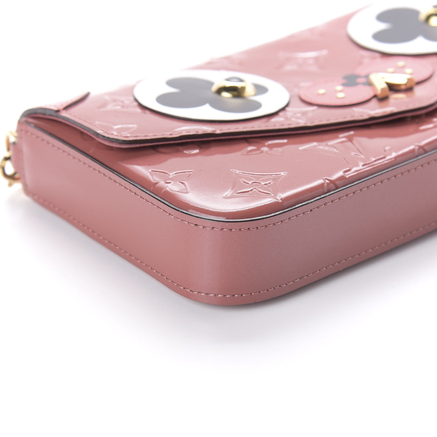 Vernis Valentine Dog Pochette Felicie Chain Wallet Pink