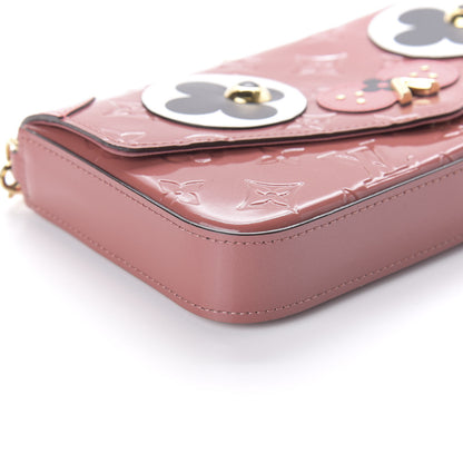 Louis Vuitton Vernis Valentine Dog Pochette Felicie Chain Wallet Pink 6 of 10