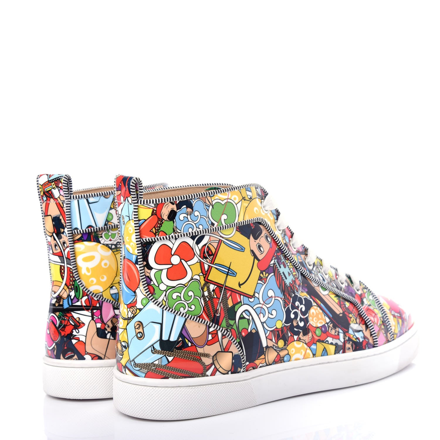 Christian Louboutin Mens Creative Super Loubi Print Orlato Flat Sneakers 41 Multicolor 4 of 12