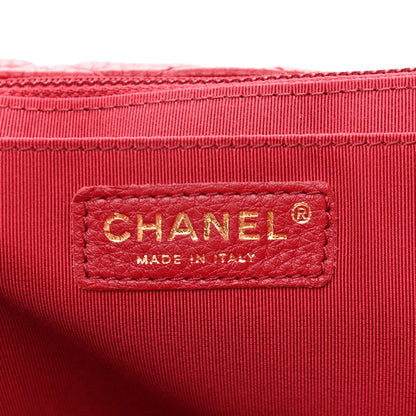 Chanel Calfskin Quilted Small XXL Travel Flap Bag Red 6 of 10