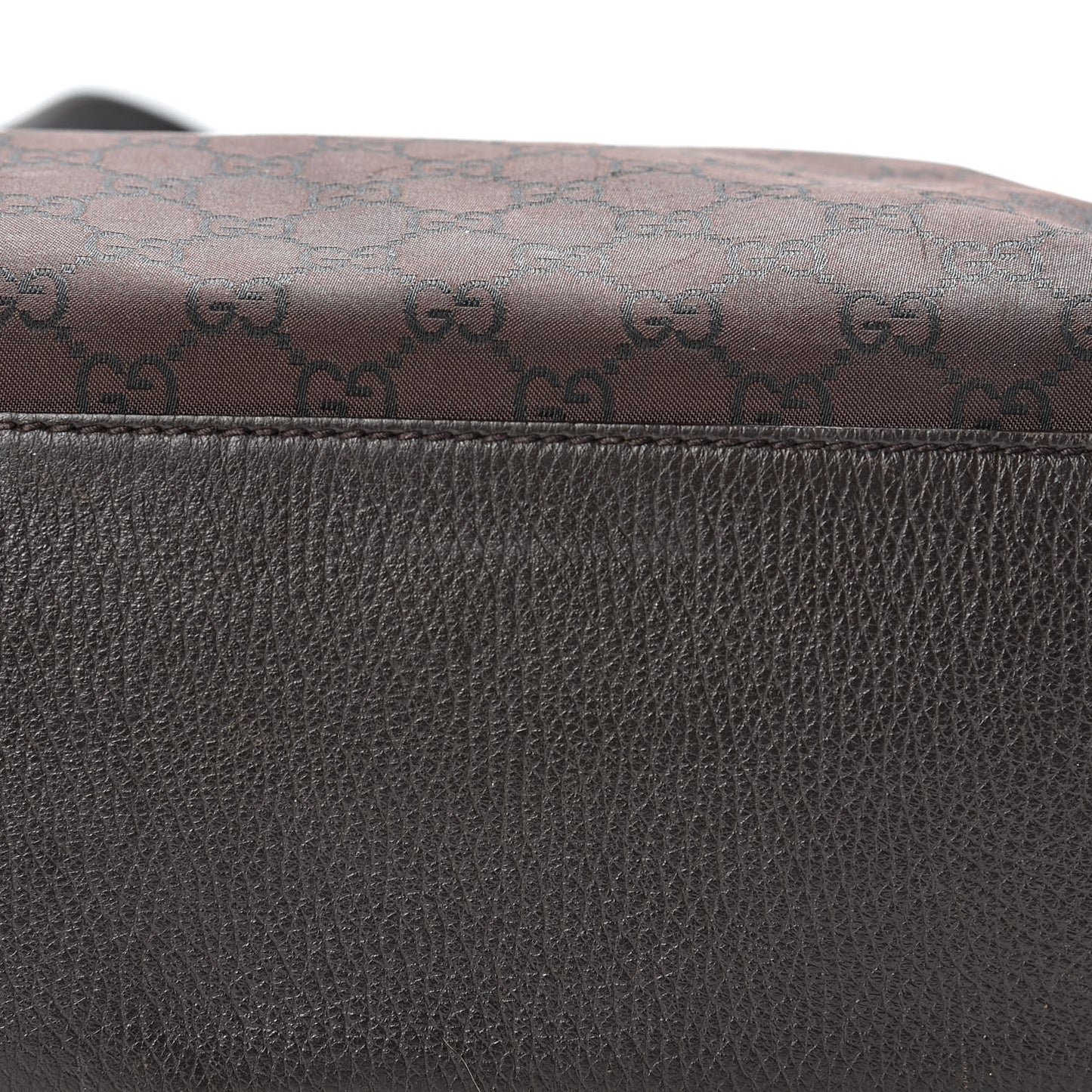 Nylon Monogram Large Tote Dark Brown