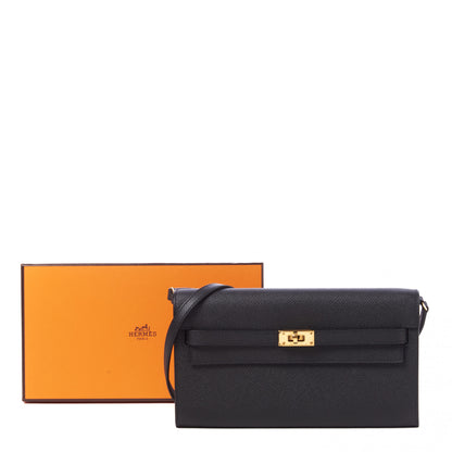 Hermes Epsom Kelly Wallet To Go Black 10 of 10