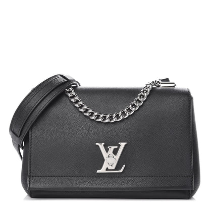Louis Vuitton Calfskin Lockme II Chain Bag BB Black 1 of 10