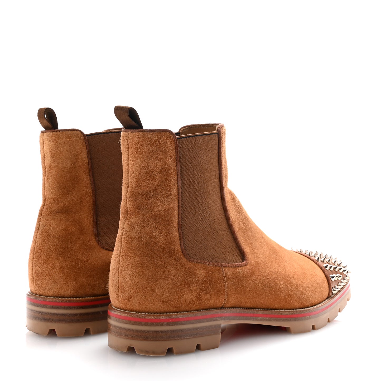 Mens Suede Spikes Chelsea Boots 43 Brown