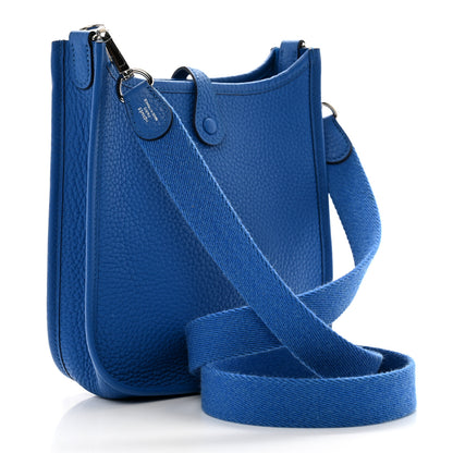 Hermes Taurillon Clemence Evelyne TPM Bleu Zellige 3 of 10