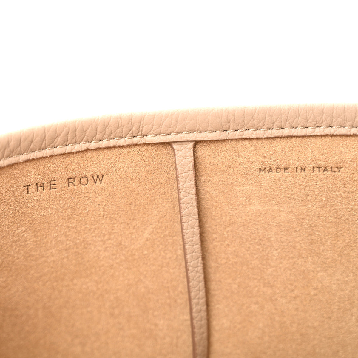 The Row Grained Calfskin Medium N/S Park Tote Dark Taupe 6 of 9