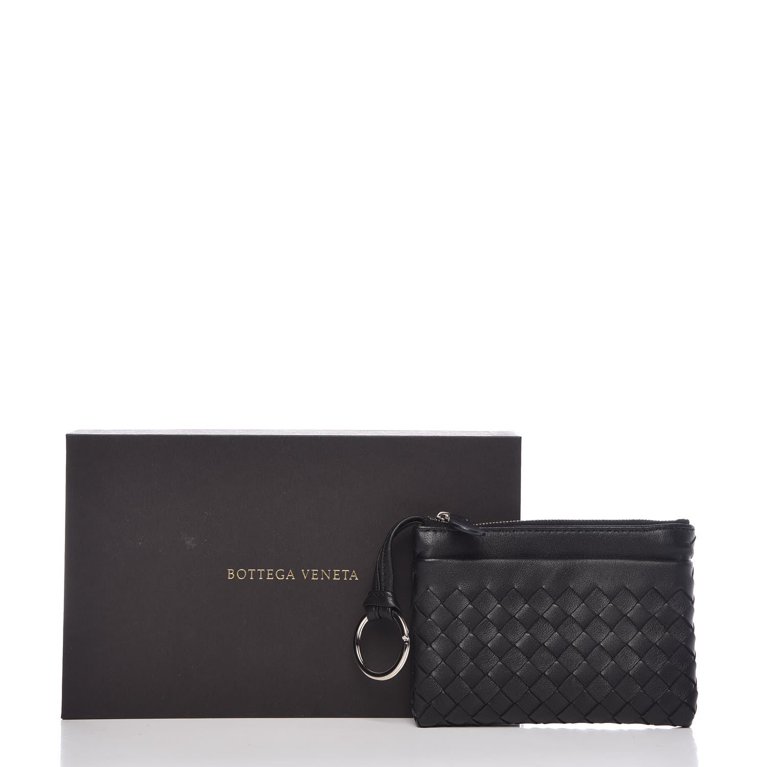 Bottega Veneta Nappa Intrecciato Key Holder Black 9 of 9