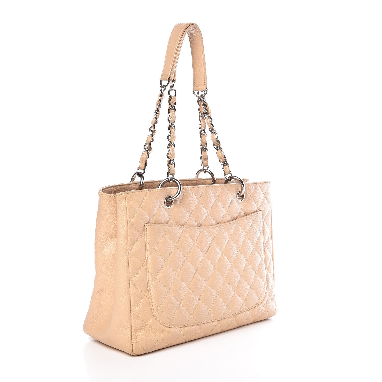 Chanel Caviar Quilted Grand Shopping Tote GST Beige Clair 3 of 10
