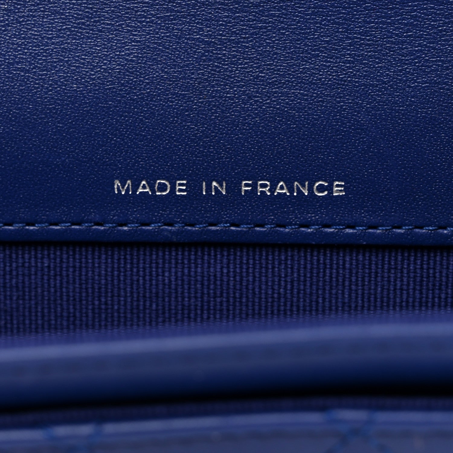 Chanel Lambskin Quilted Flap Card Holder Wallet Blue 6 of 9