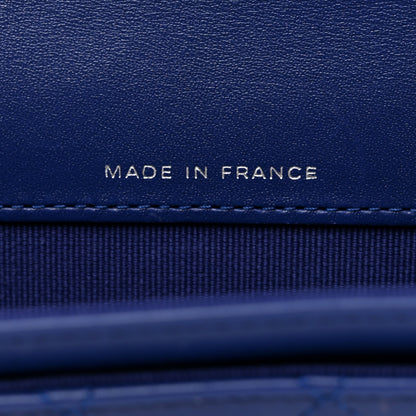 Chanel Lambskin Quilted Flap Card Holder Wallet Blue 6 of 9