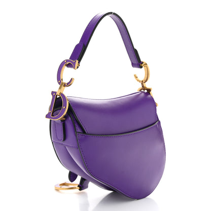 Christian Dior Supple Calfskin Mini Saddle Bag Purple 3 of 10