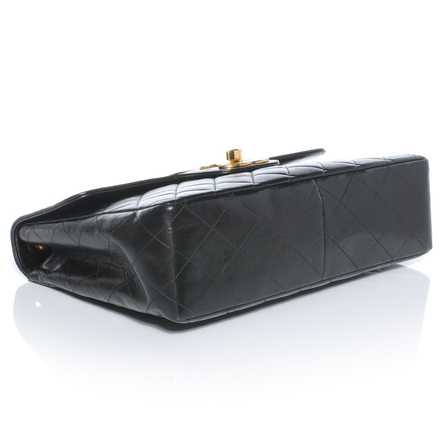 Lambskin Jumbo Flap Black