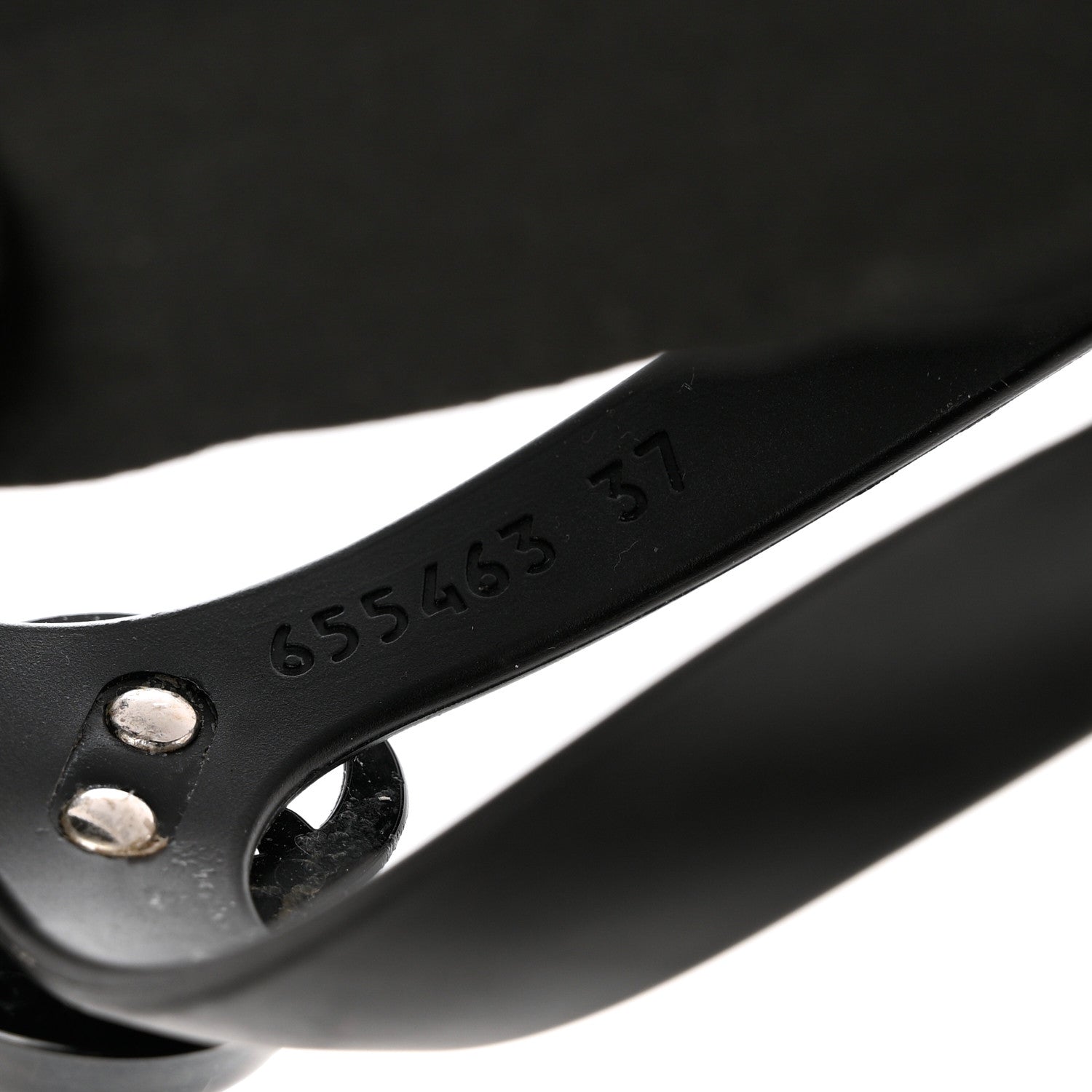 Gucci Rubber Chevron Womens GG Thong Sandals 37 Black 6 of 12