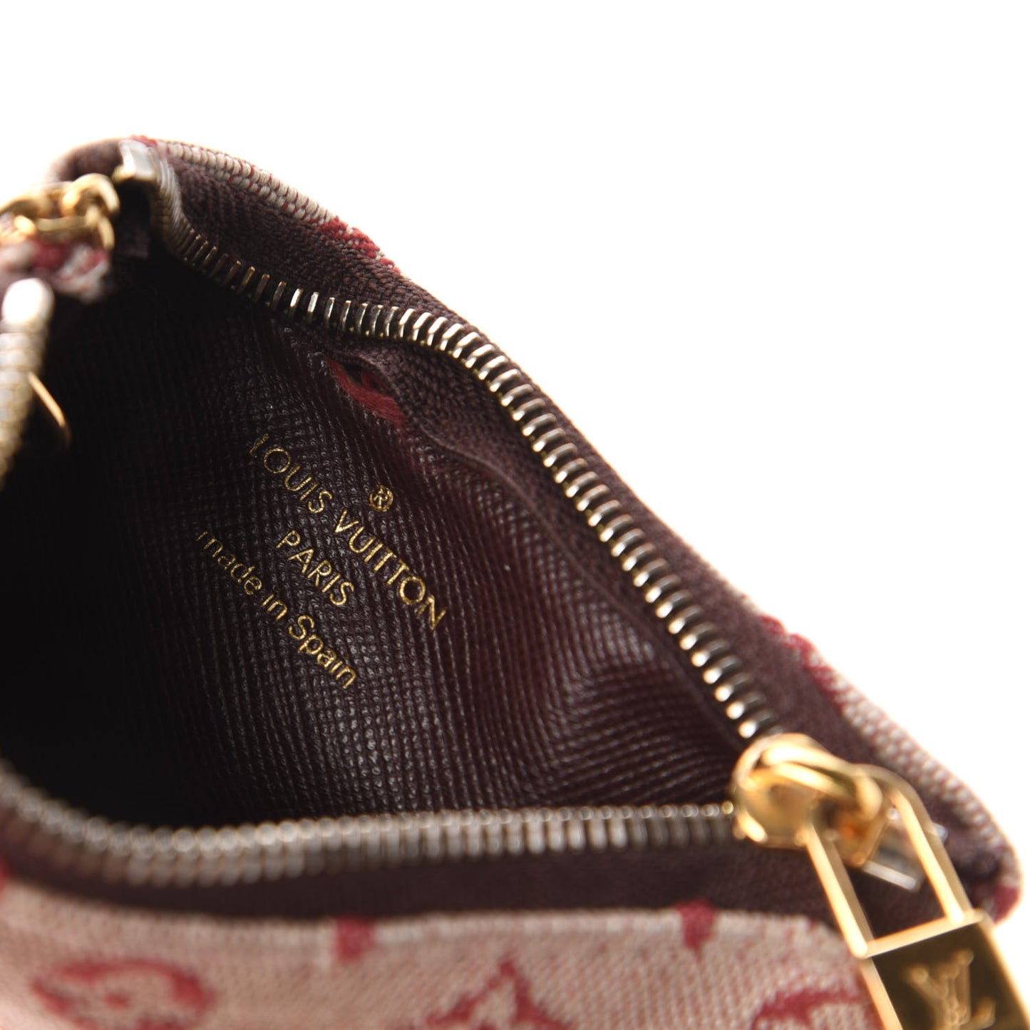 Mini Monogram Key Pouch Cherry