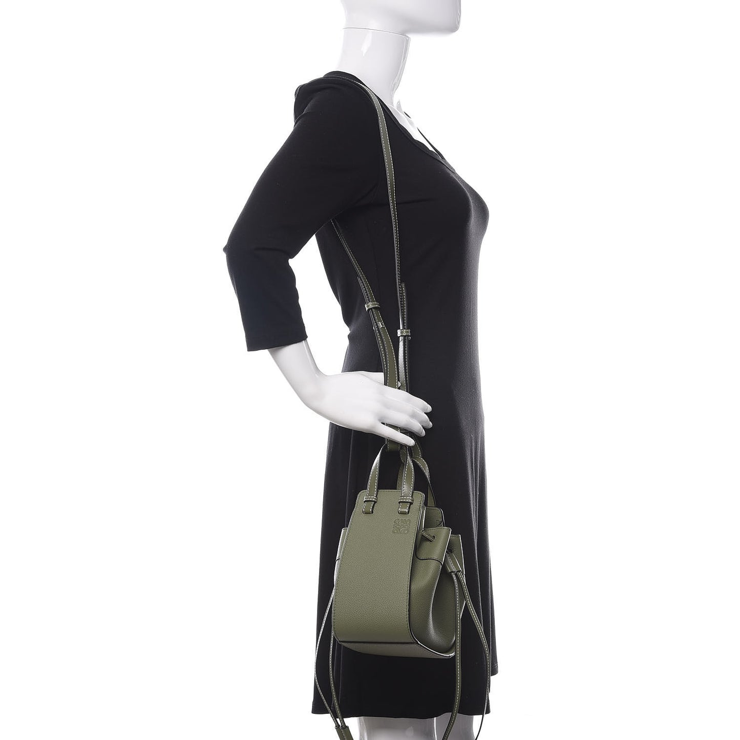 Calfskin Mini Hammock Shoulder Bag Avocado