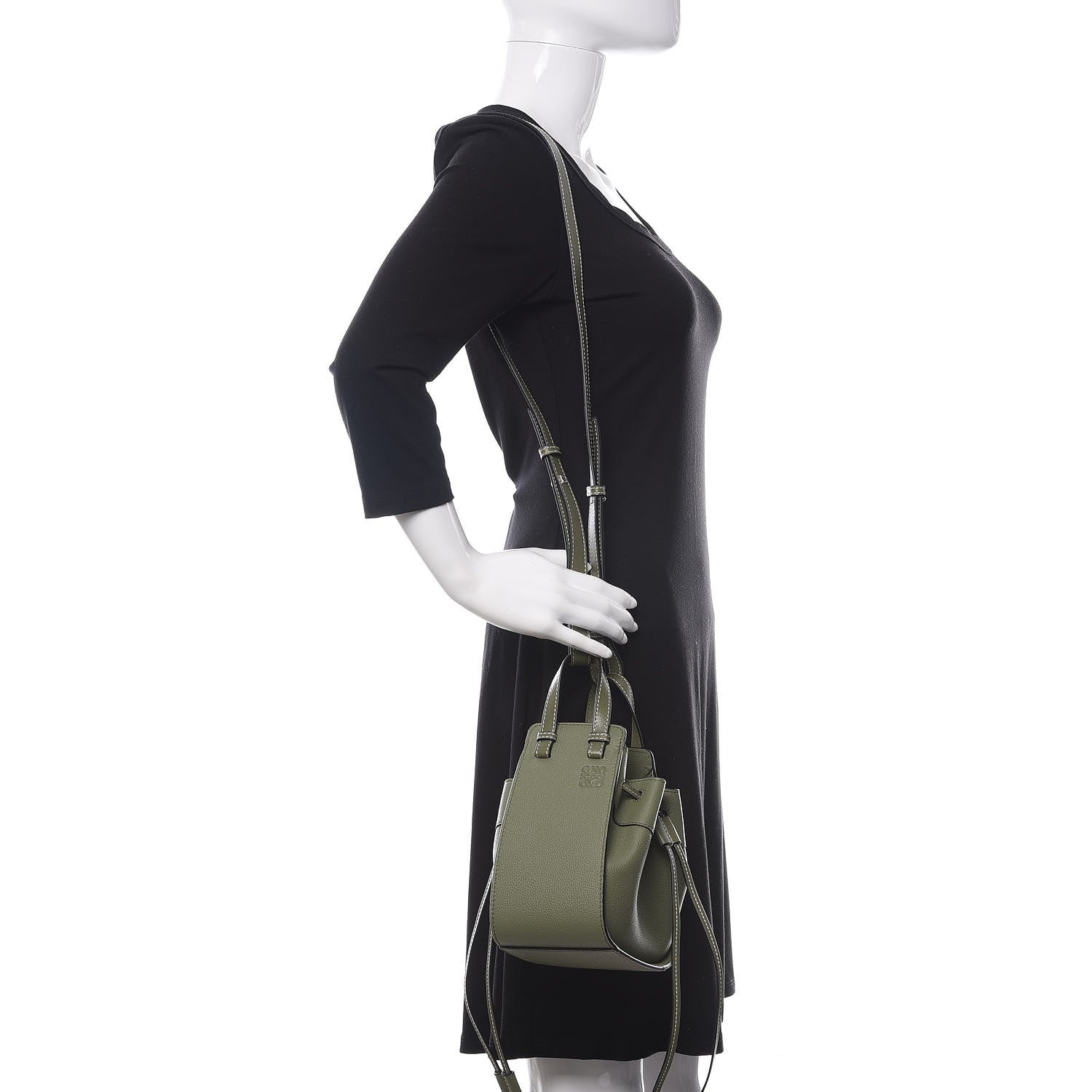 Loewe Calfskin Mini Hammock Shoulder Bag Avocado 2 of 8