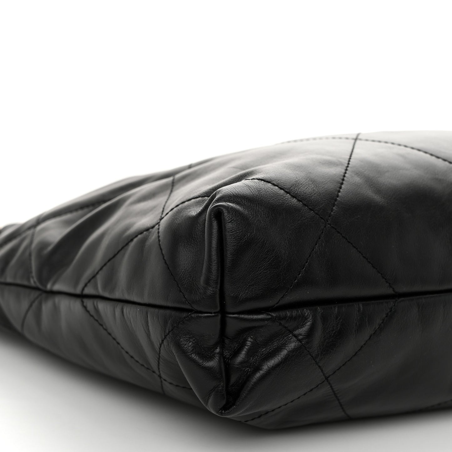 Calfskin Quilted Small Chanel 22 Black
