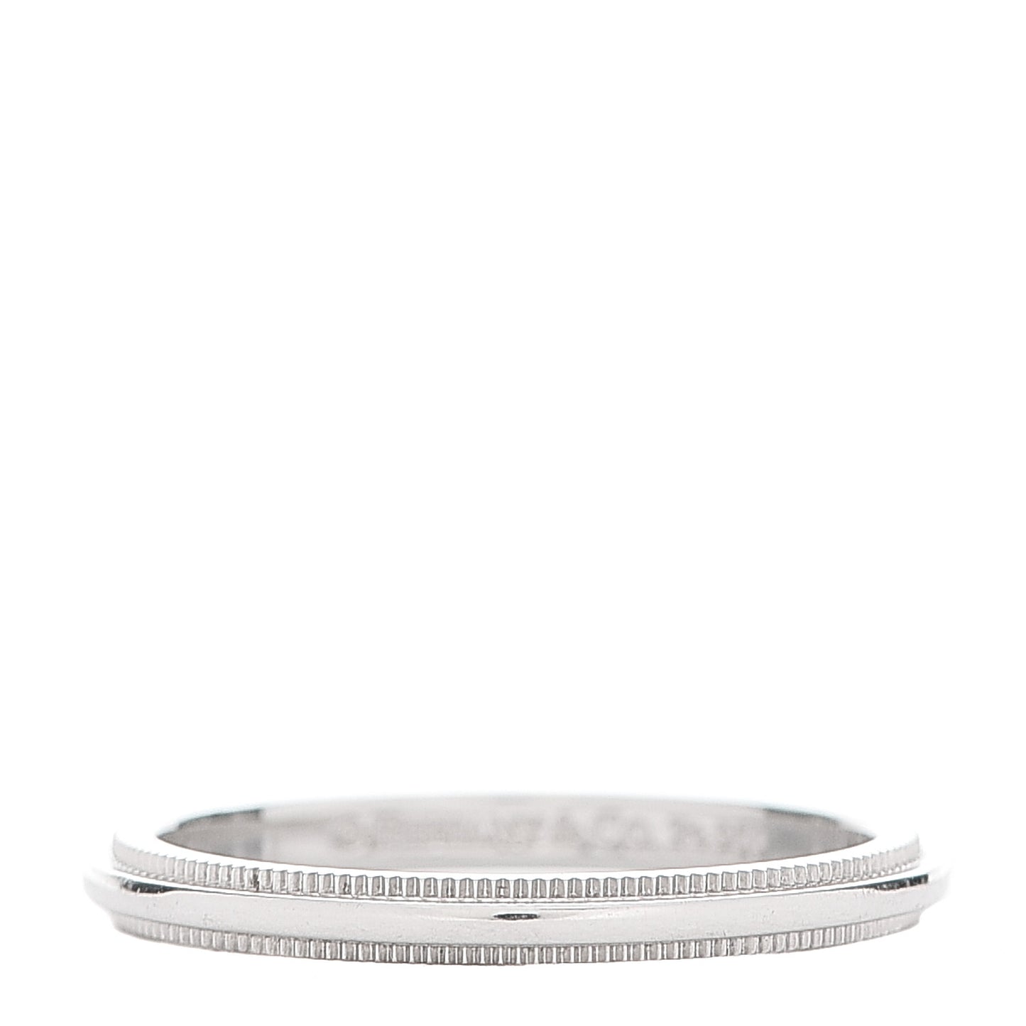 Platinum 2mm Milgrain Wedding Band Ring 53 6.25