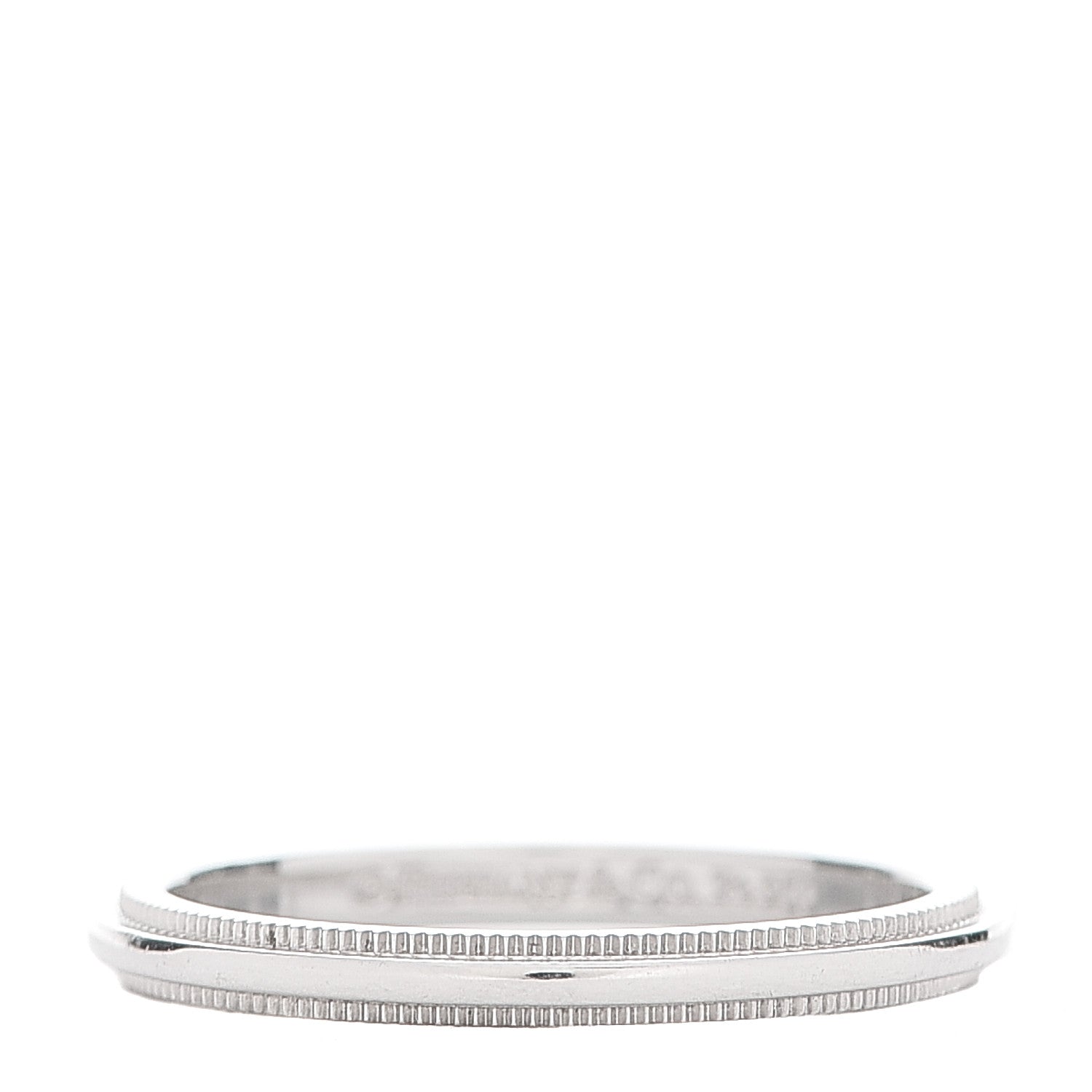 Tiffany Platinum 2mm Milgrain Wedding Band Ring 53 6.25 1 of 4