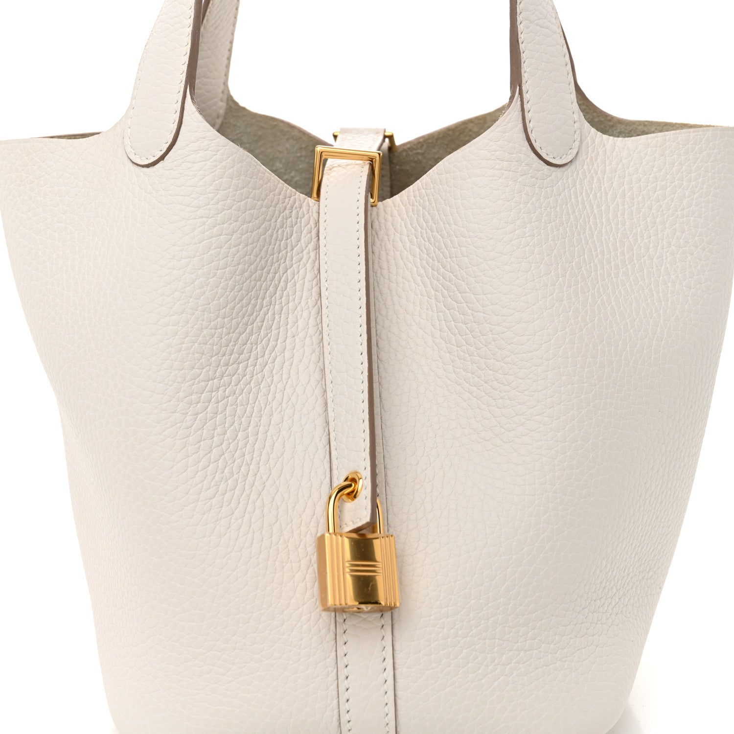 Hermes Taurillon Clemence Picotin Lock 18 PM Gris Pale 8 of 11