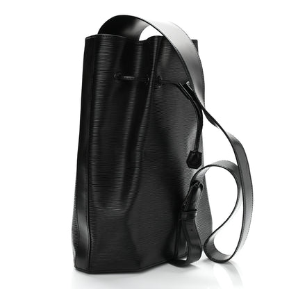 Louis Vuitton Epi Sac a Dos Drawstring Bag Black 4 of 10