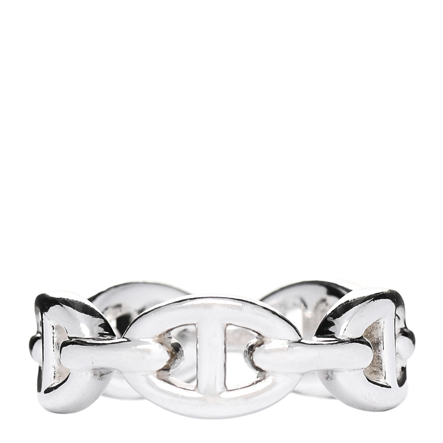 Sterling Silver PM Chaine d'Ancre Enchainee Band Ring 52 6