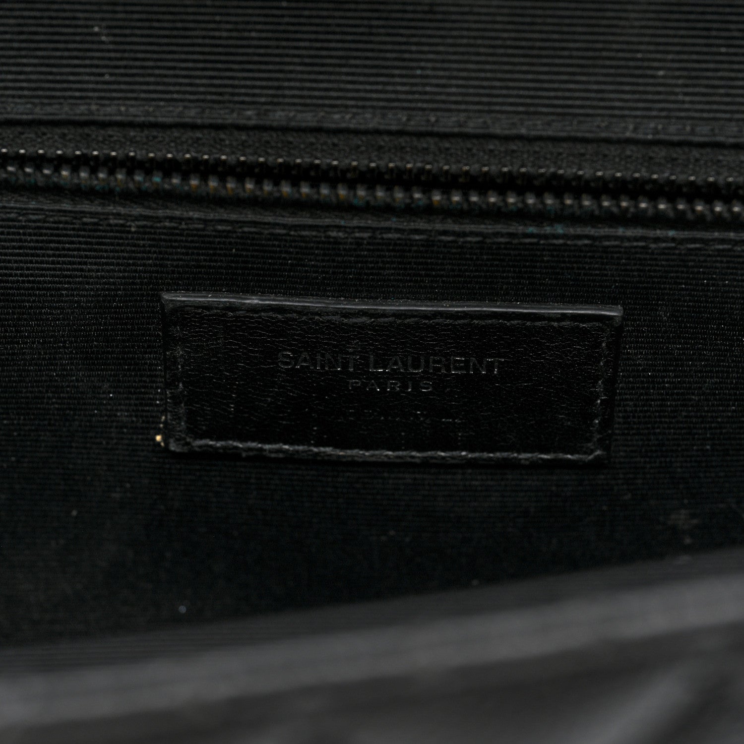 Saint Laurent Grain De Poudre Textured Mixed Matelasse Large Triquilt Monogram Monochrome Satchel Black 6 of 9