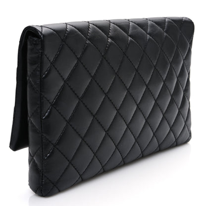 Chanel Aged Calfskin Quilted Reissue 2.55 Clutch Black 3 of 11