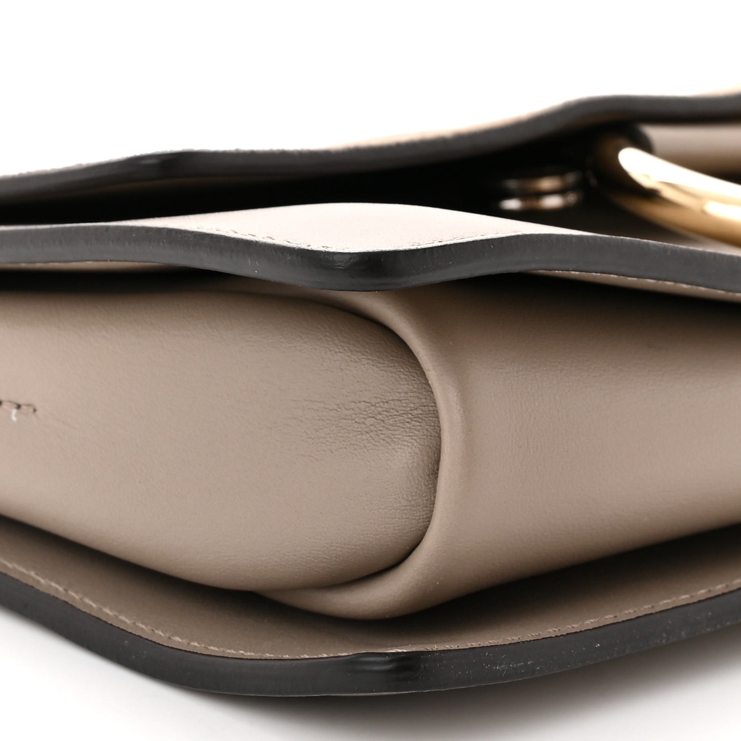 Suede Calfskin Small Faye Shoulder Bag Motty Grey