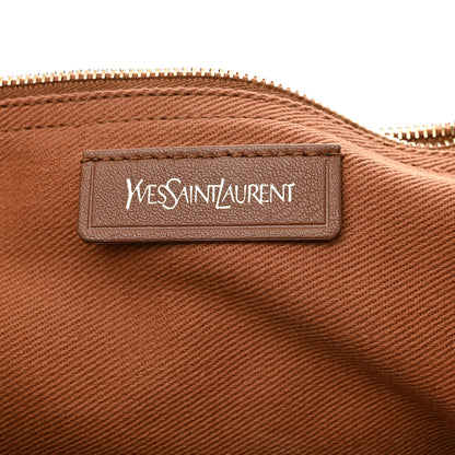 Saint Laurent Calfskin Canvas Medium Muse Two Brown 6 of 14