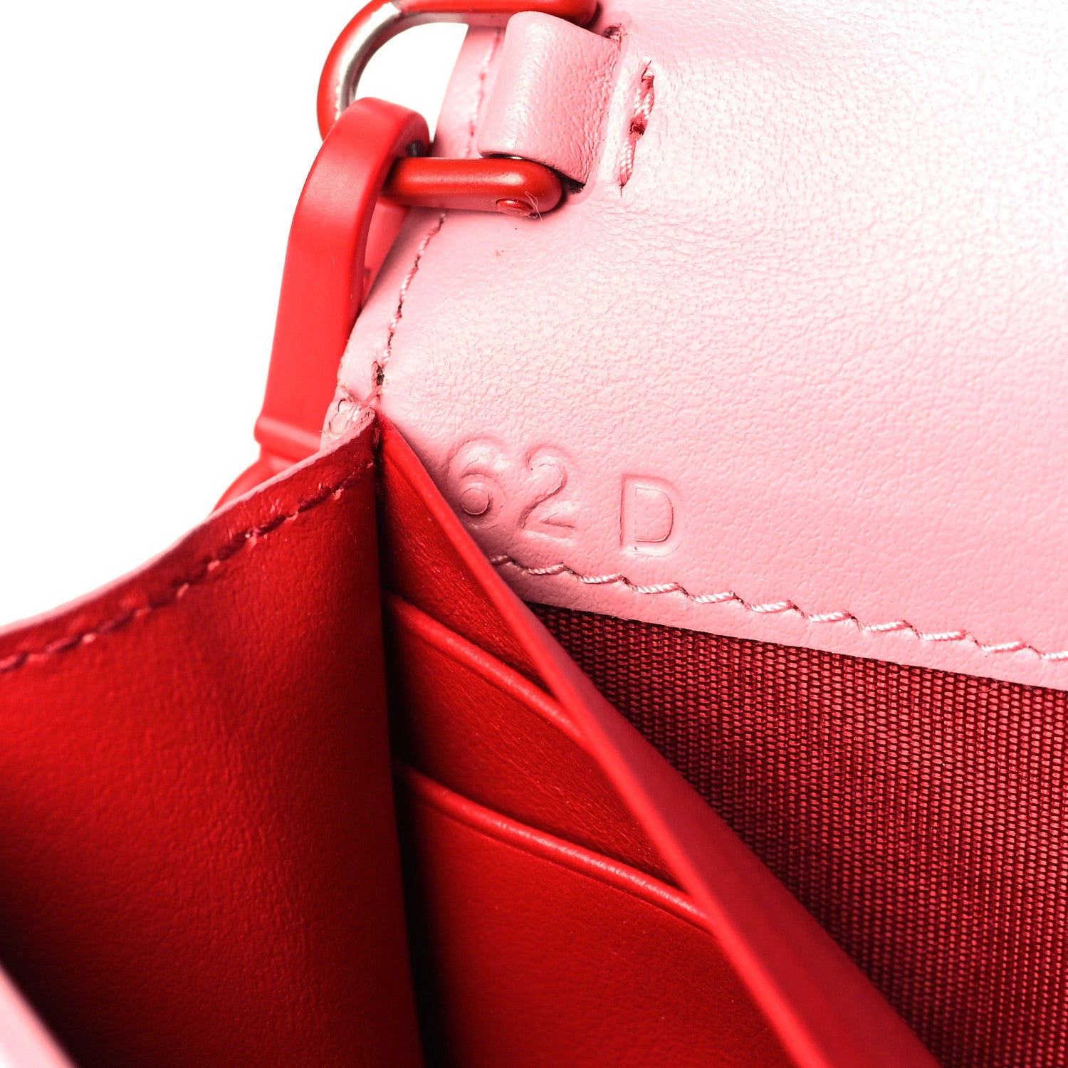 Prada Saffiano City Calf Heart & Flower Mini Cahier Crossbody Bag Pink Red 7 of 9